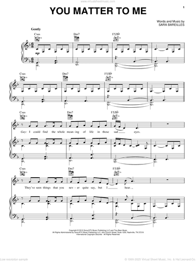 You Matter To Me (from Waitress The Musical)