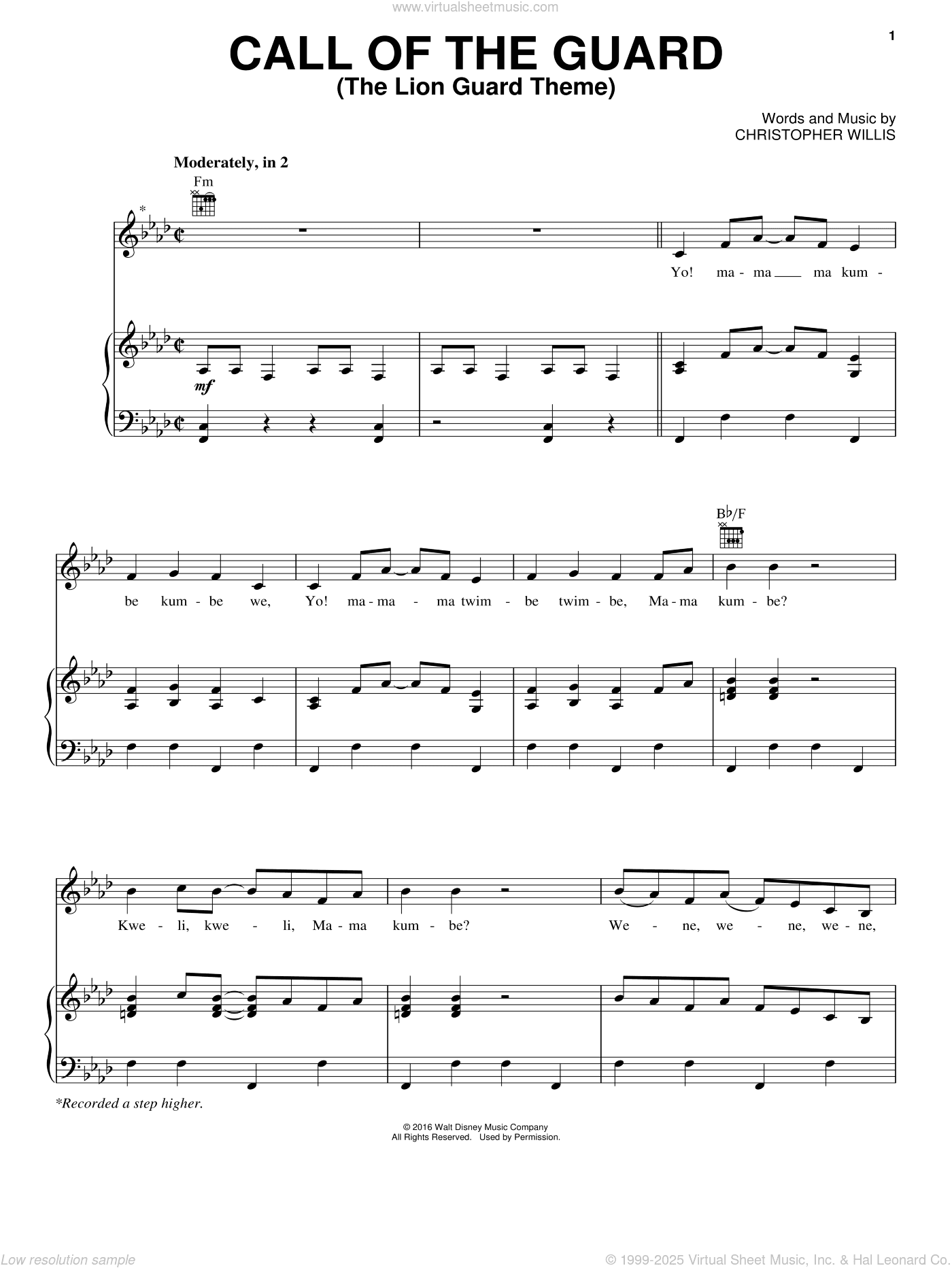 Call Of The Guard (The Lion Guard Theme)