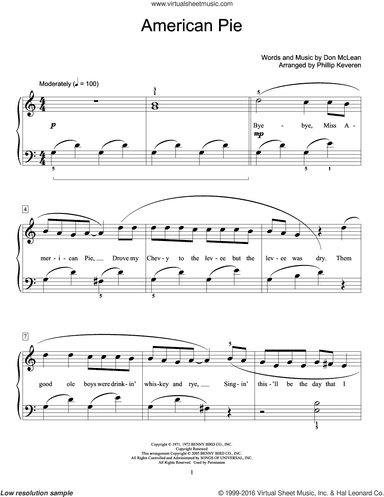 American Pie (arr. Phillip Keveren)