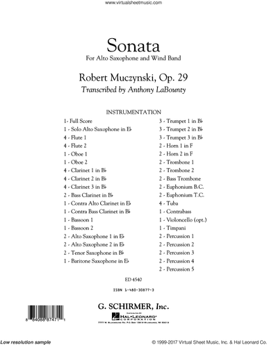 Sonata for Alto Saxophone, Op. 29 (COMPLETE)