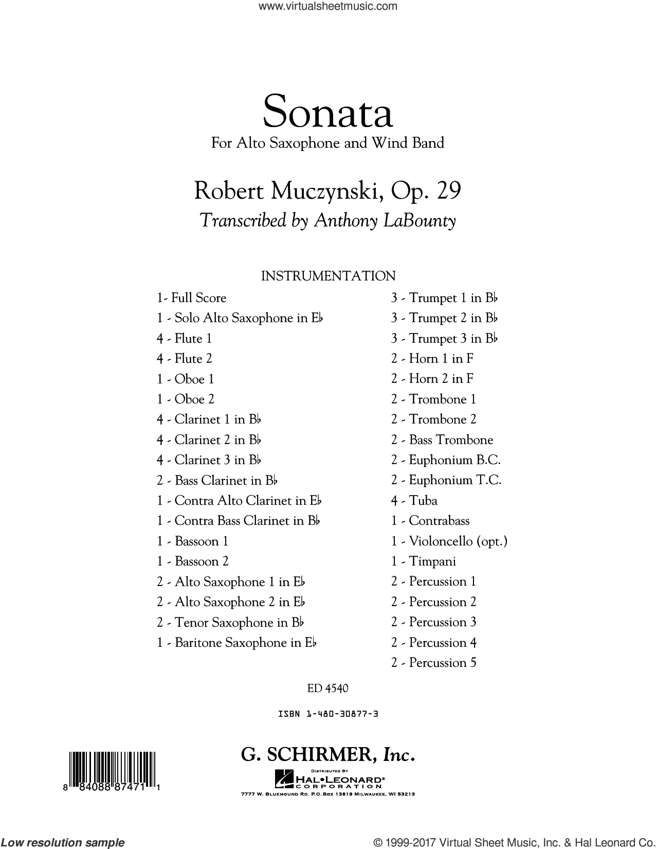 Sonata for Alto Saxophone, Op. 29 (COMPLETE)