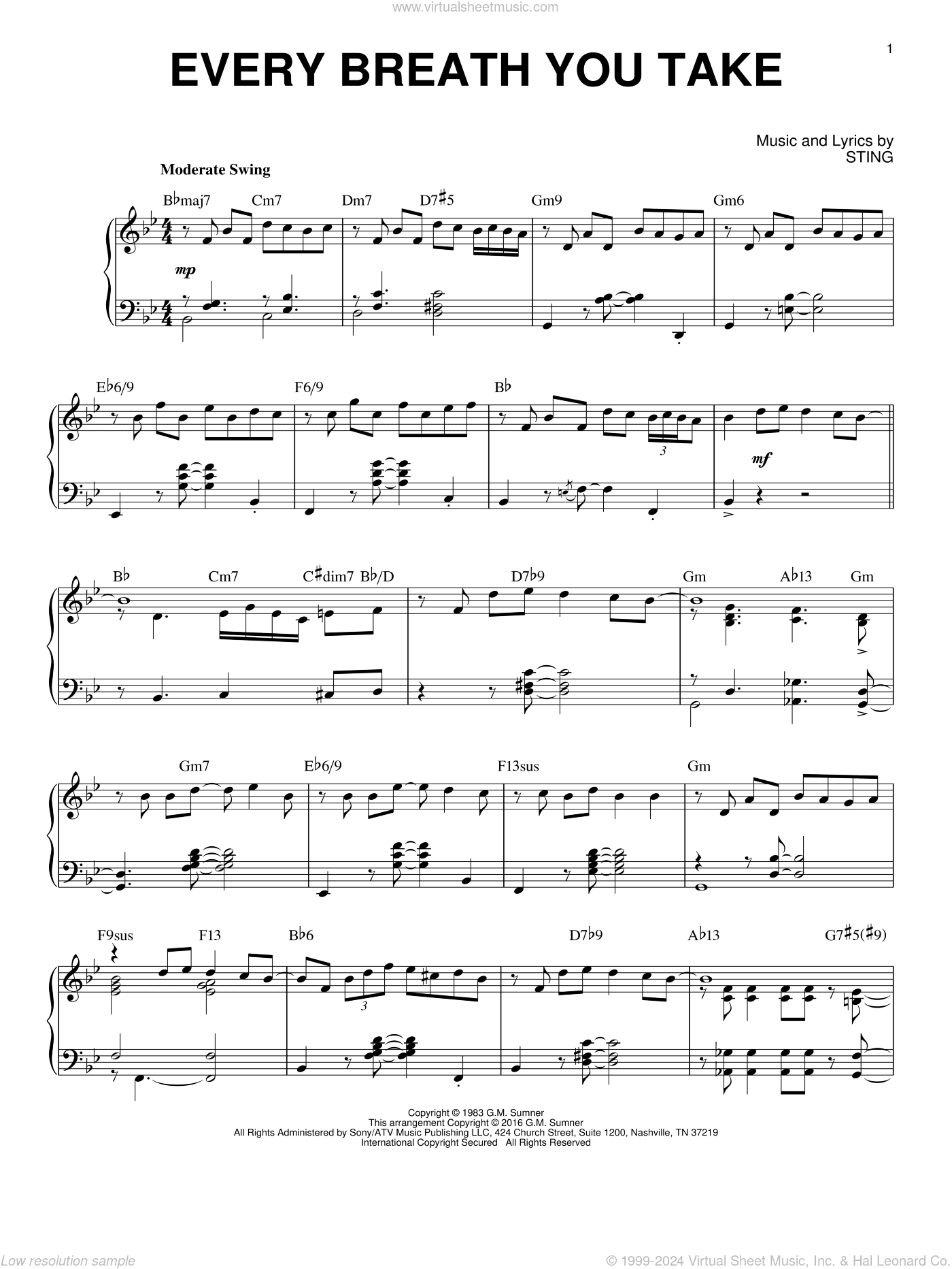 Every Breath You Take [Jazz version] (arr. Brent Edstrom)