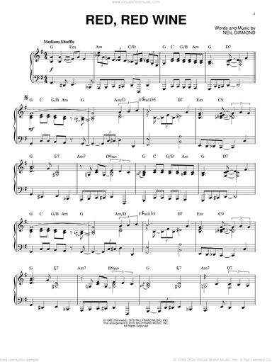 Red, Red Wine [Jazz version] (arr. Brent Edstrom)