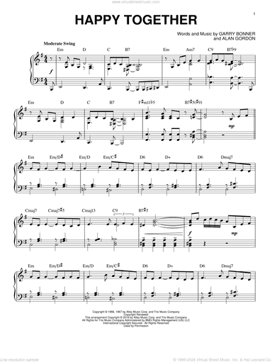 Happy Together [Jazz version] (arr. Brent Edstrom)