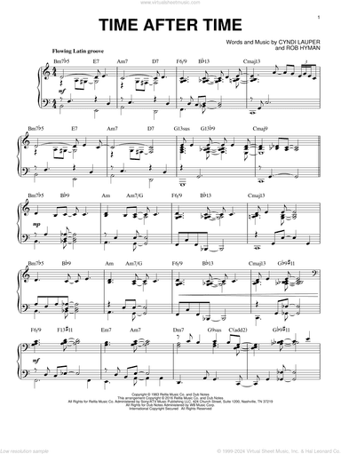 Time After Time [Jazz version] (arr. Brent Edstrom)