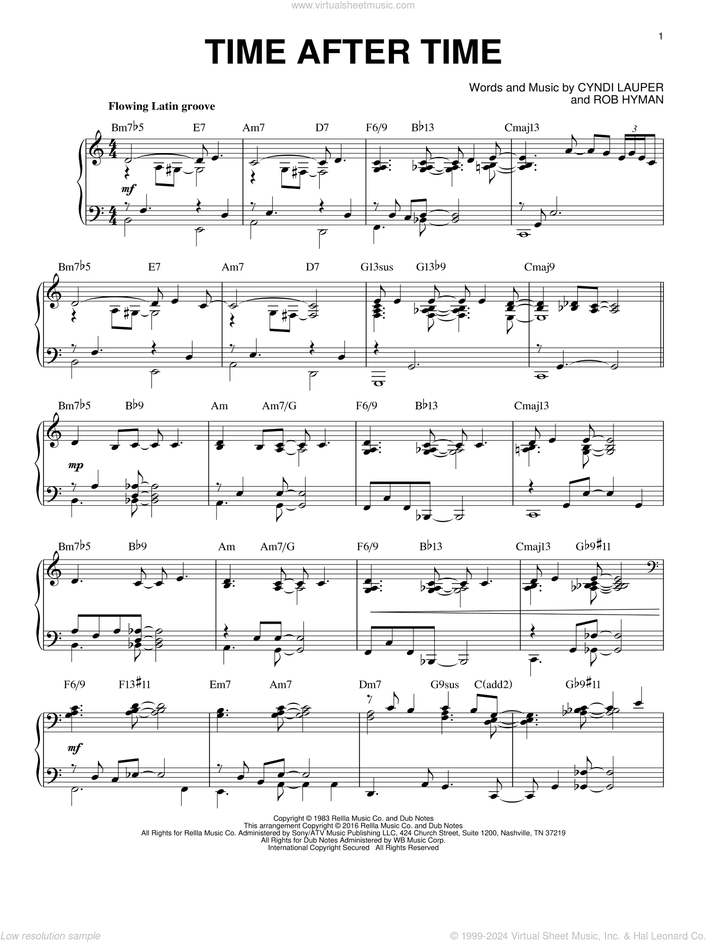 Time After Time [Jazz version] (arr. Brent Edstrom)