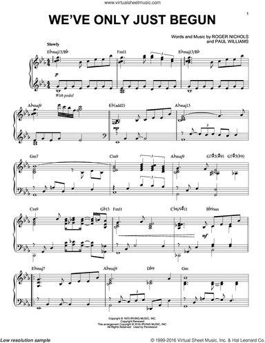 We've Only Just Begun [Jazz version] (arr. Brent Edstrom)