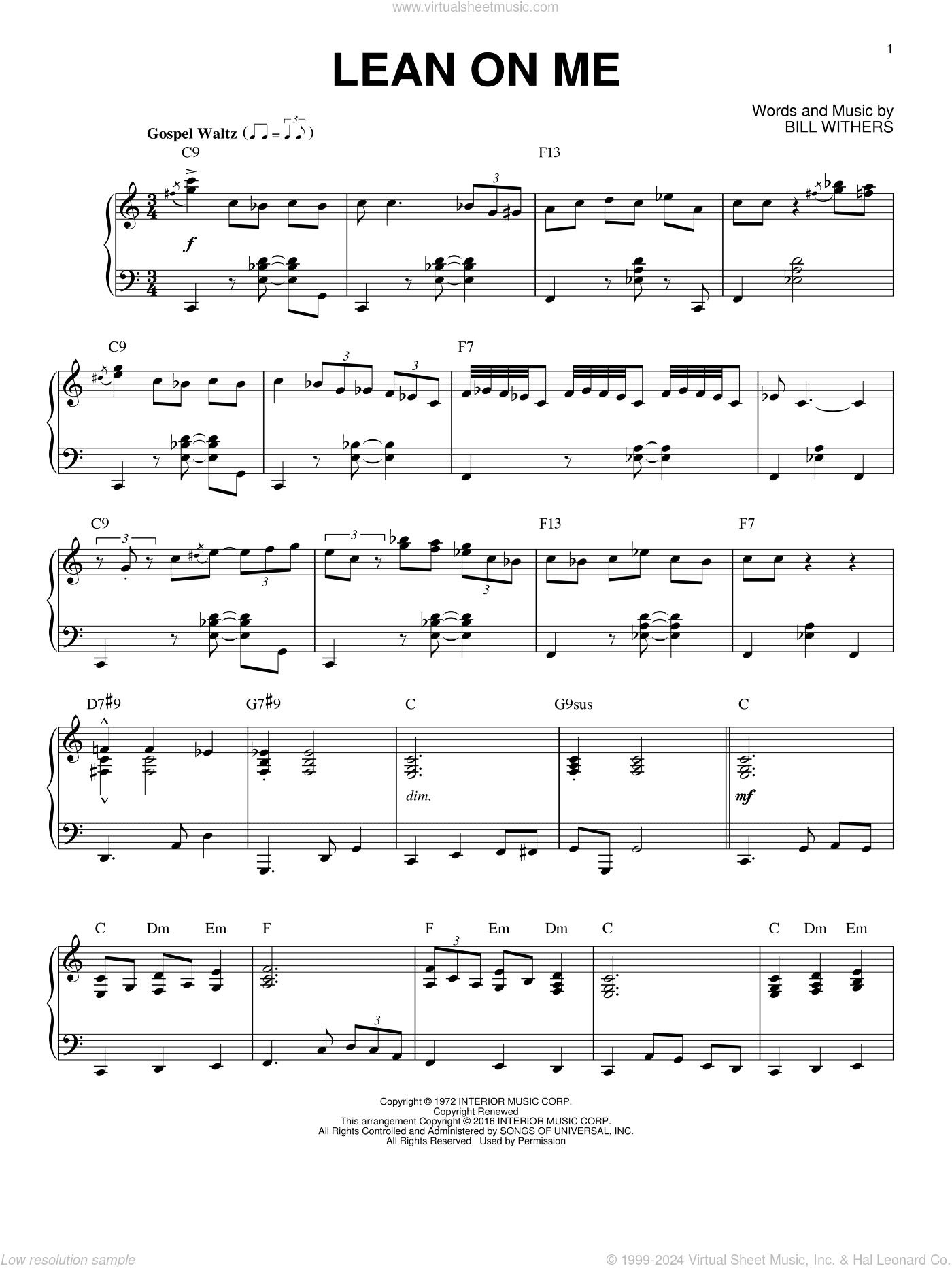 Lean On Me [Jazz version] (arr. Brent Edstrom)