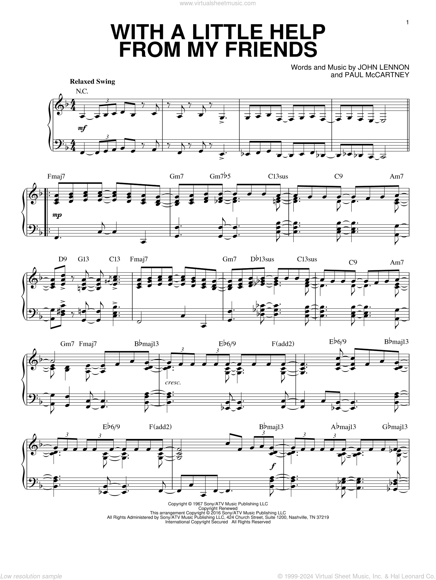With A Little Help From My Friends [Jazz version] (arr. Brent Edstrom)