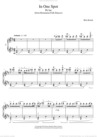 In One Spot (from Romanian Folk Dances)