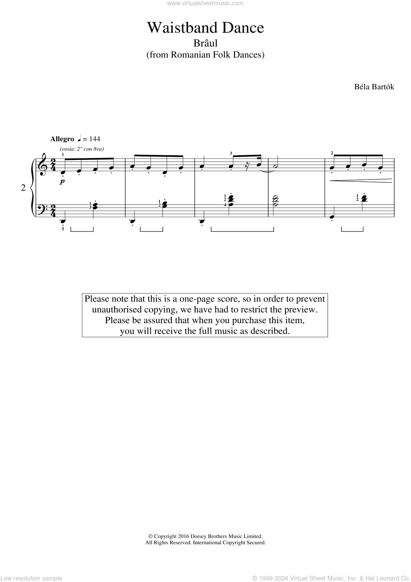 Waistband Dance (from Romanian Folk Dances)