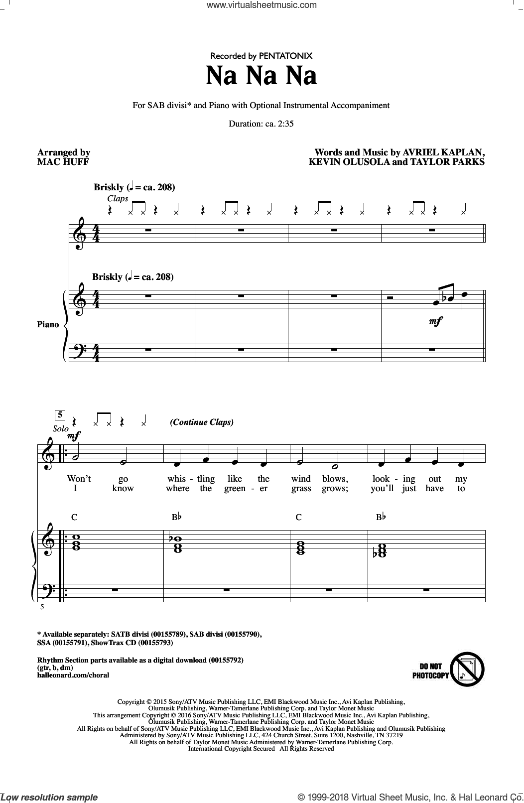 Na Na Na (arr. Mac Huff)