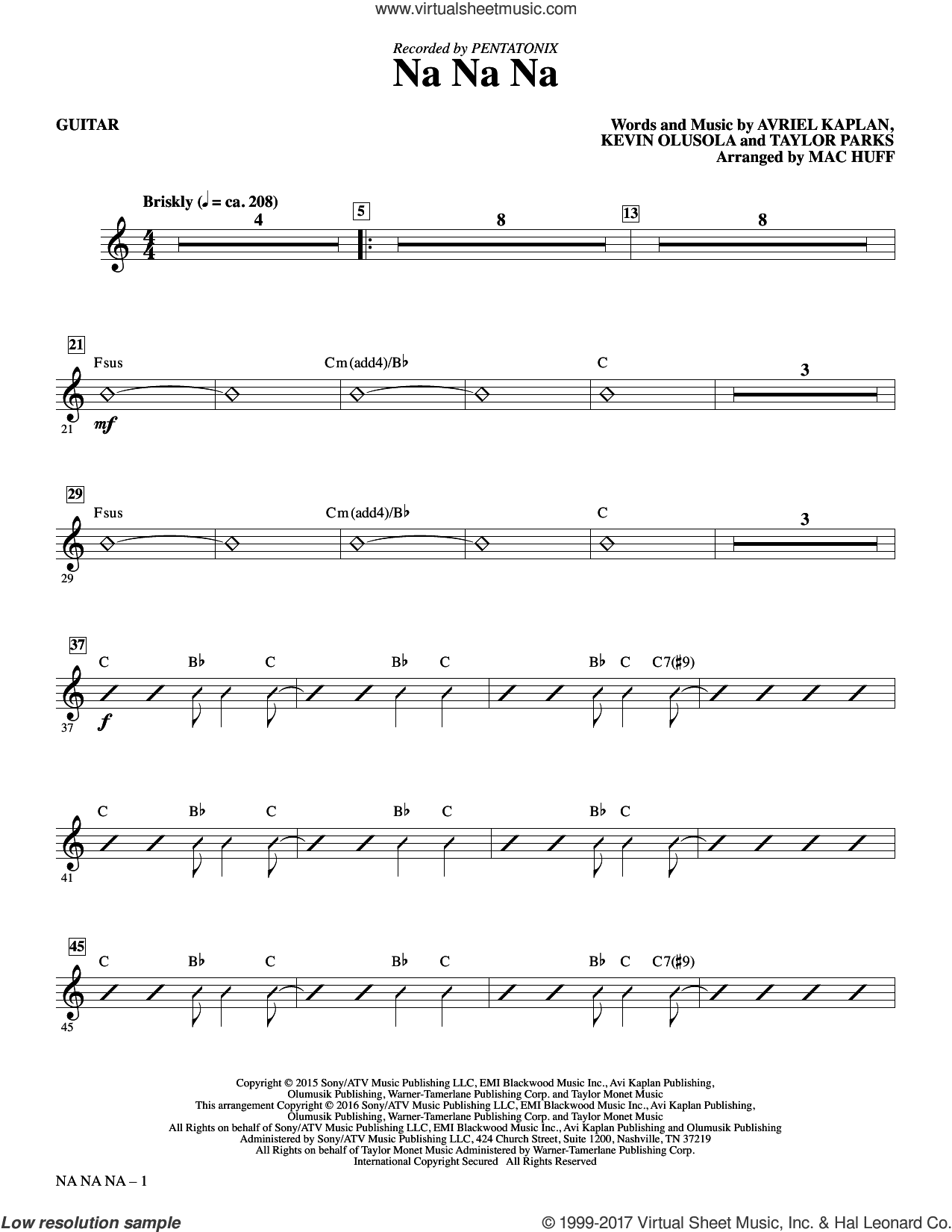 Na Na Na (arr. Mac Huff) (complete set of parts)