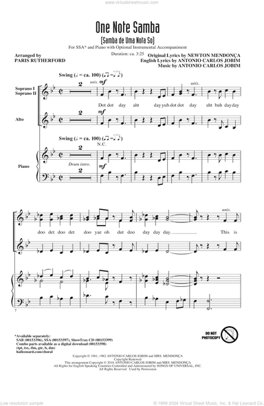 One Note Samba (Samba De Uma Nota So)
