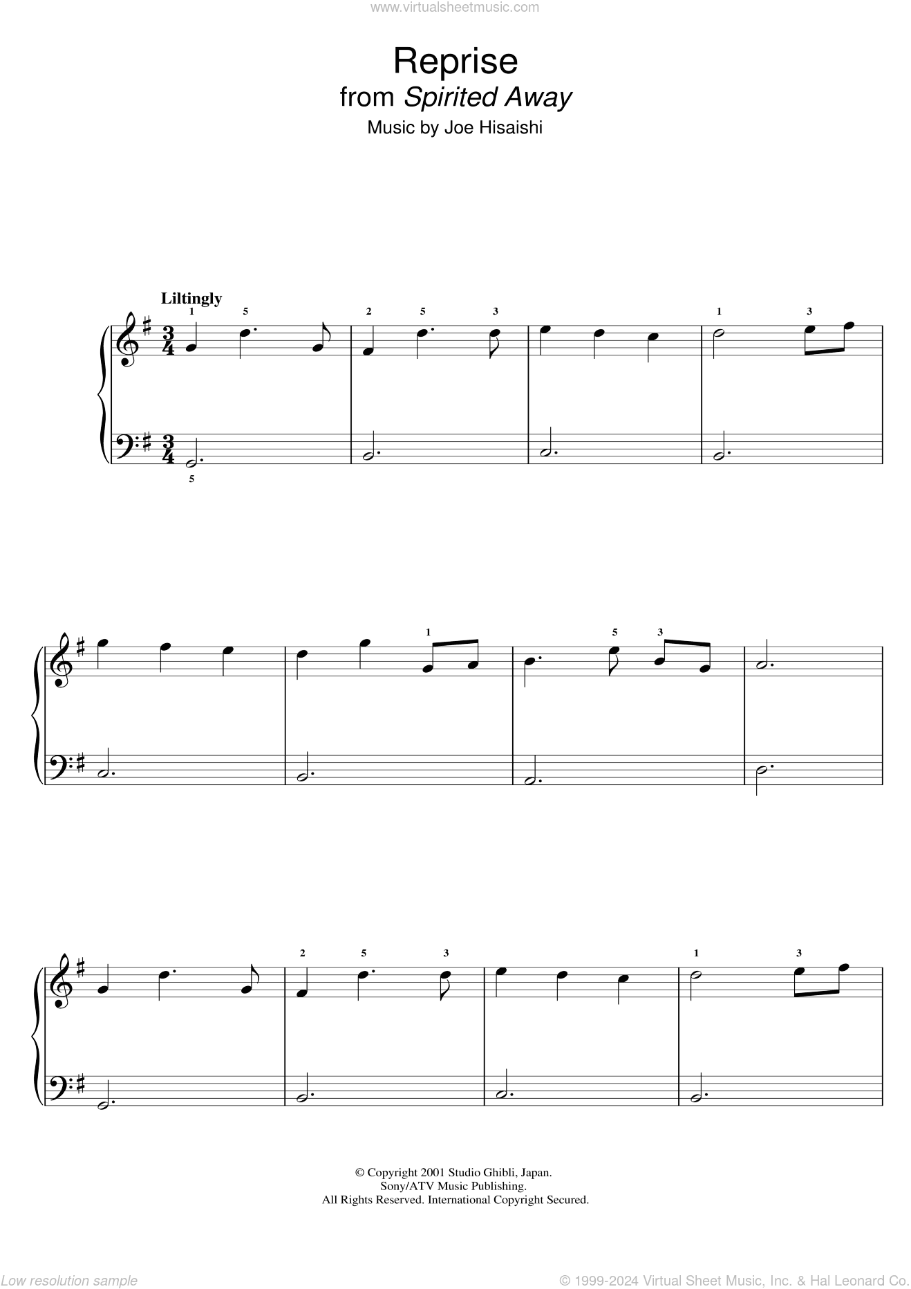 Reprise (from Spirited Away)