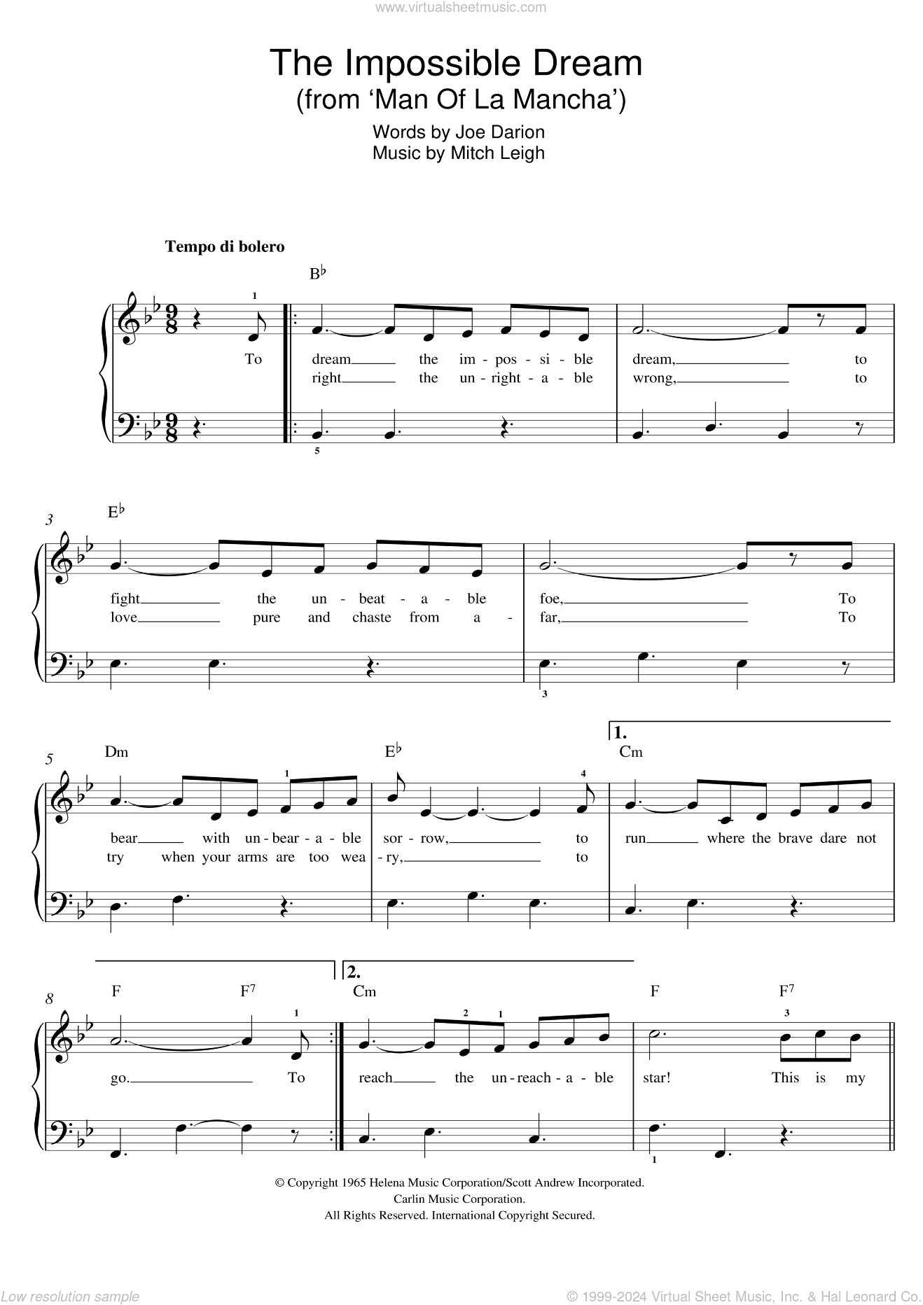 The Impossible Dream (from Man Of La Mancha)