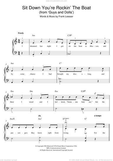 Sit Down, You're Rockin' The Boat (from Guys and Dolls)