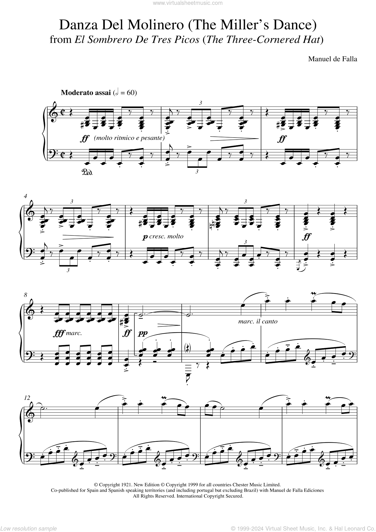 Danza Del Molinero (The Miller's Dance) (From El Sombrero De Tres Picos (The Three-Cornered Hat)