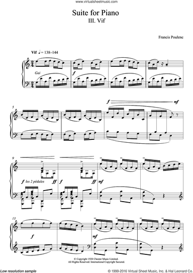 Suite for Piano - III. Vif