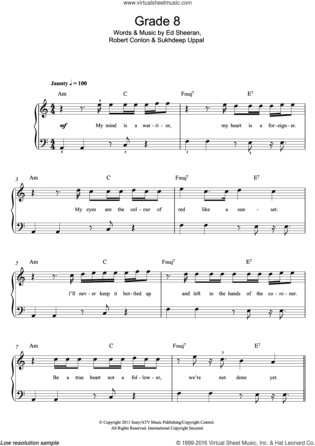 Grade 8, (easy)