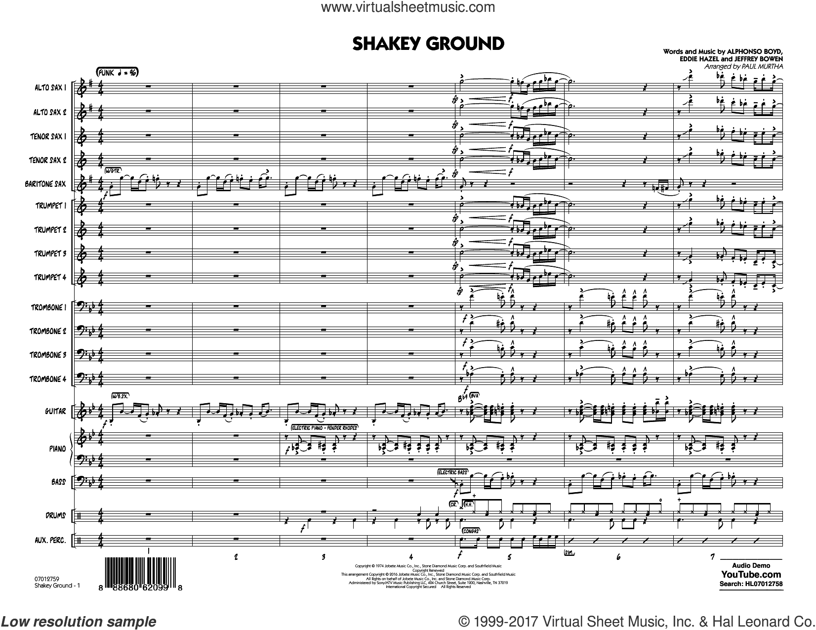Shakey Ground (arr. Paul Murtha) (COMPLETE)