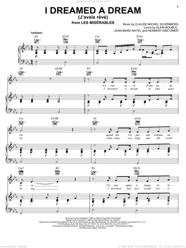 I Dreamed A Dream (J'avais Reve)