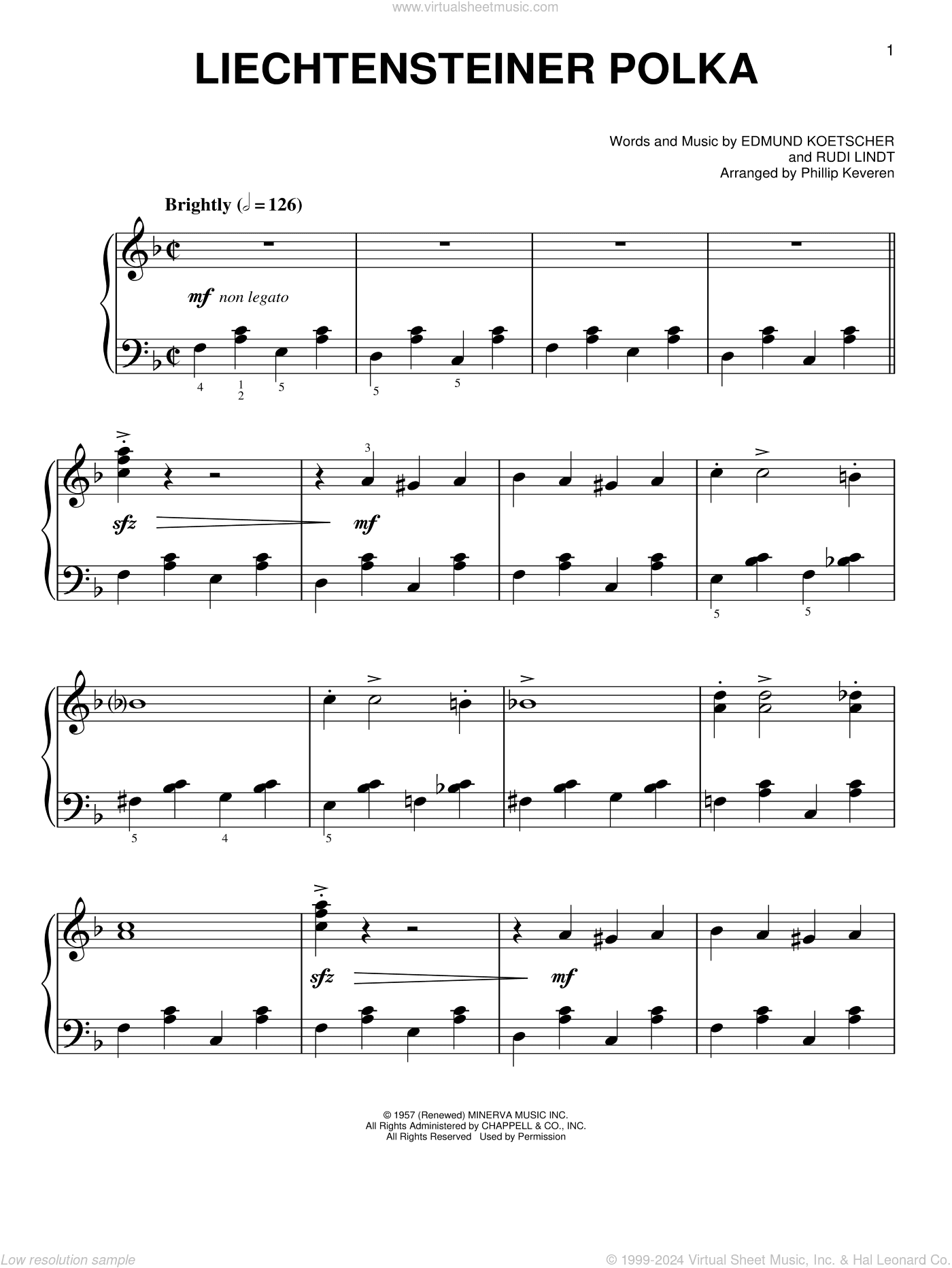 Liechtensteiner Polka [Classical version] (arr. Phillip Keveren)