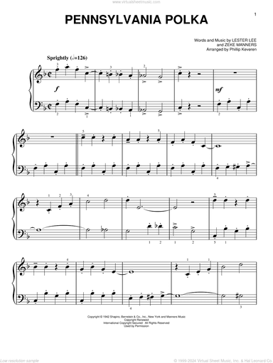 Pennsylvania Polka [Classical version] (arr. Phillip Keveren)