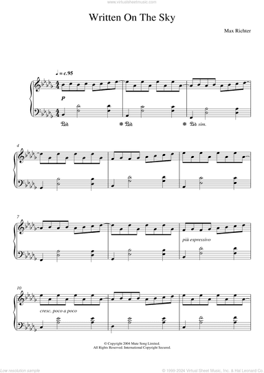 Written On The Sky, (intermediate)