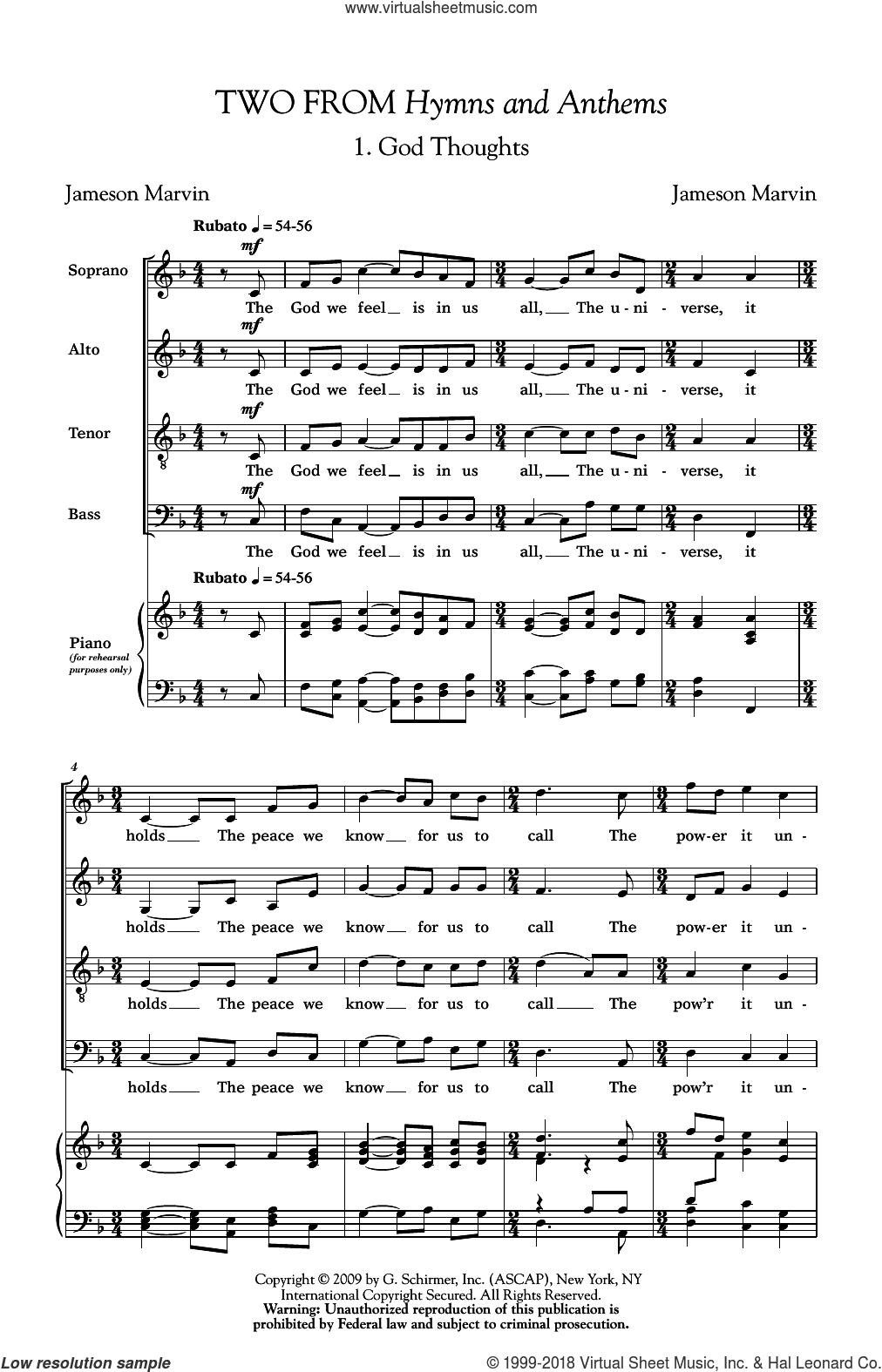 Two from "Hymns and Anthems"