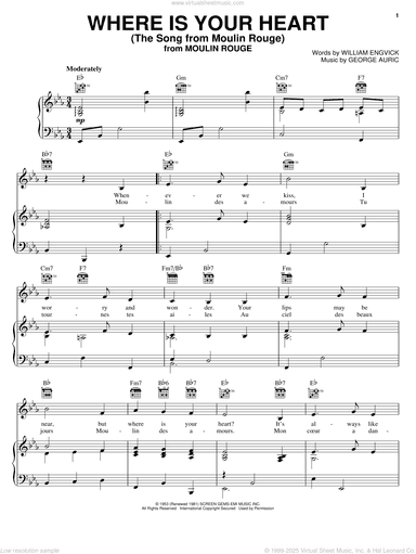Where Is Your Heart (The Song From Moulin Rouge)
