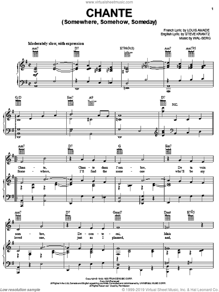 Chante (Somewhere, Somehow, Someday)