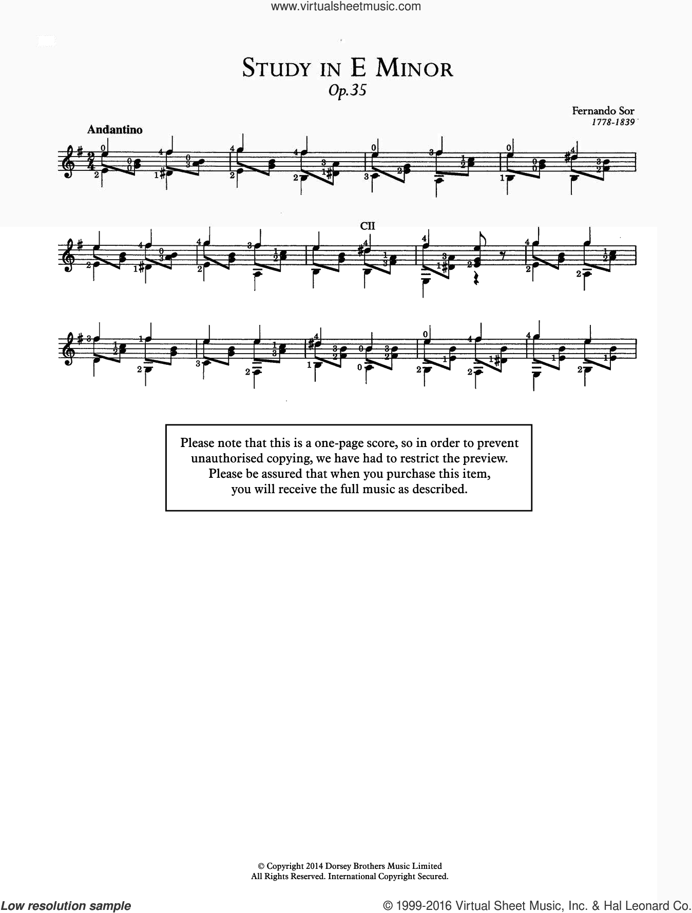 Study In E Minor, Op.35