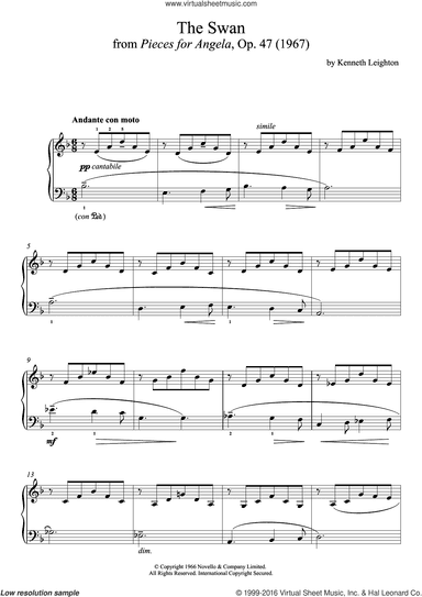 The Swan (From Pieces For Angela)