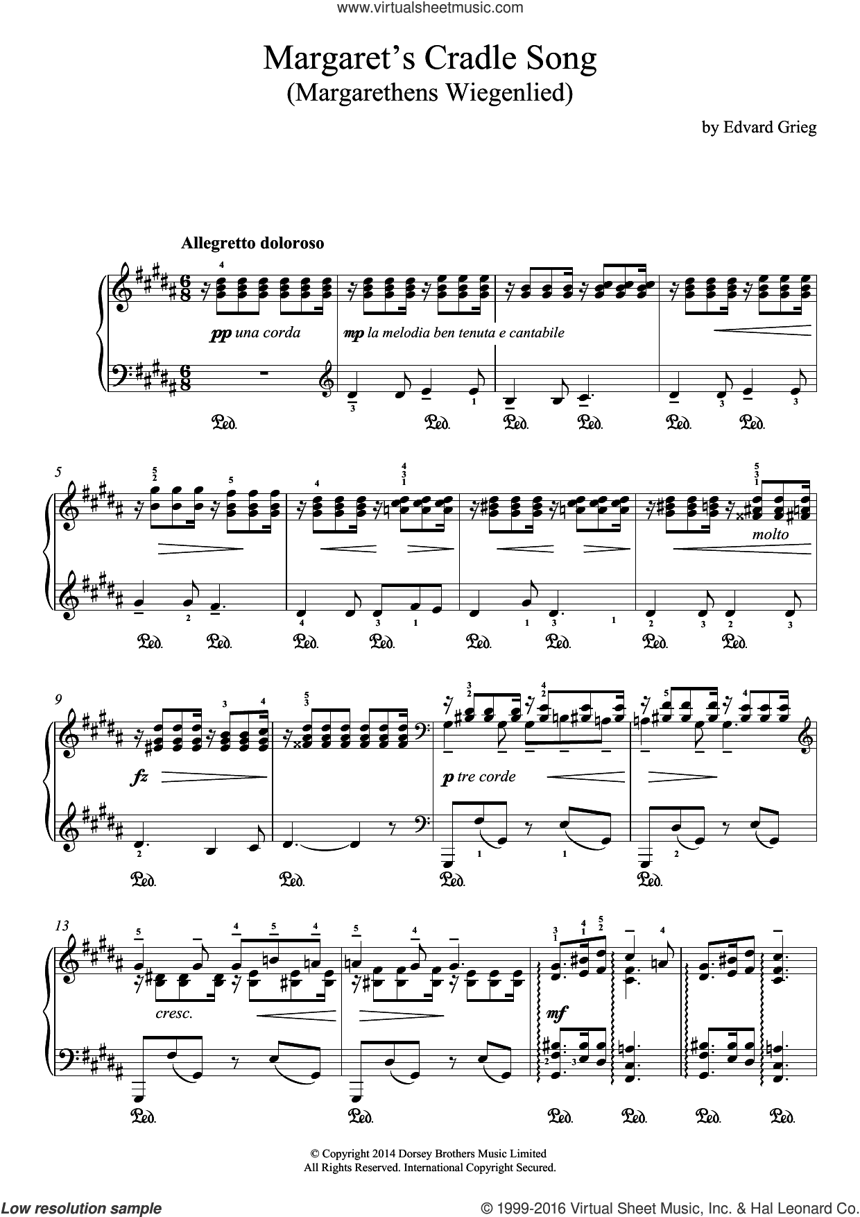 Margaret's Cradle Song (Margarethens Wiegenlied)