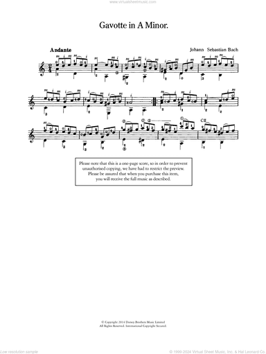 Gavotte in A Minor