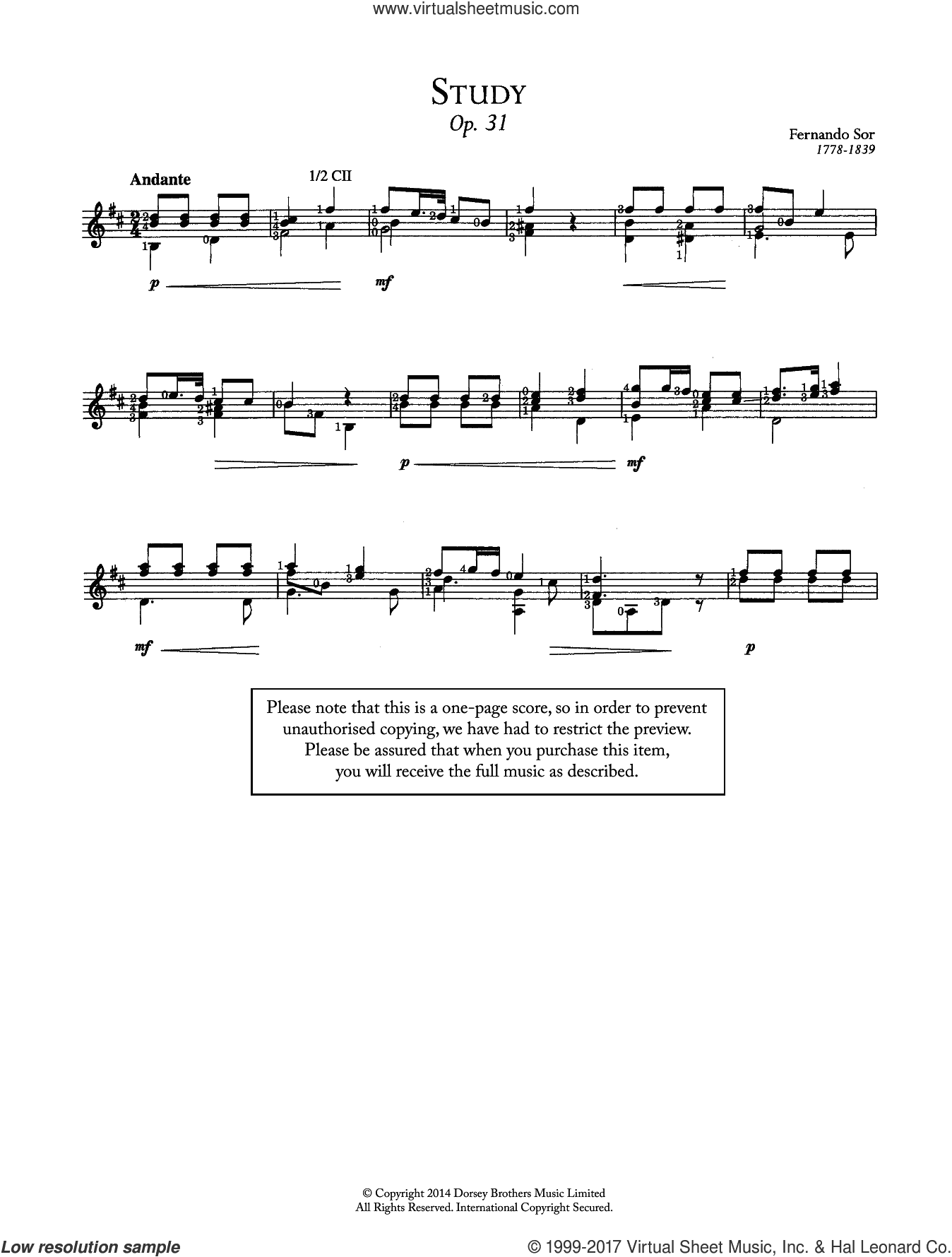 Study, Op.31