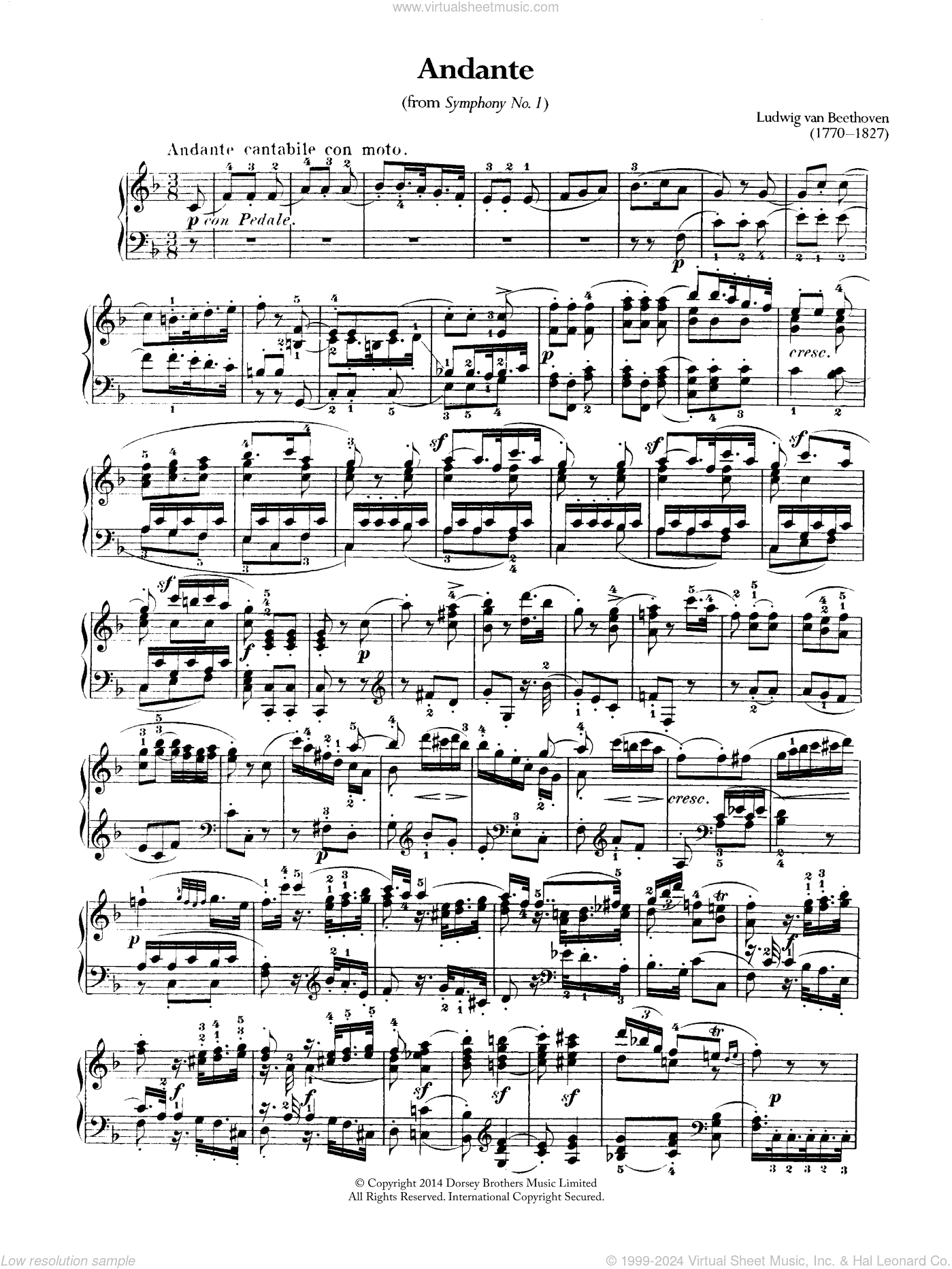 Symphony No.1, Andante