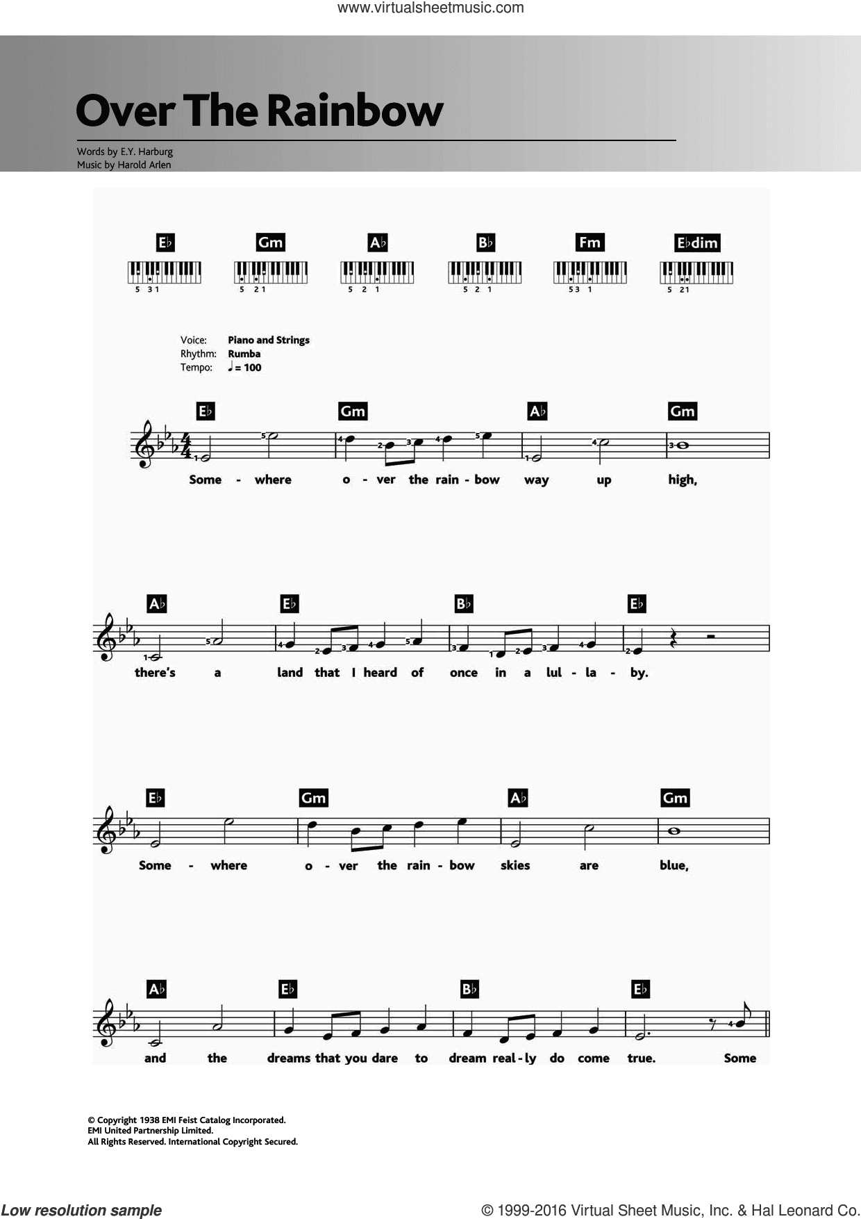 Over The Rainbow (from 'The Wizard Of Oz')
