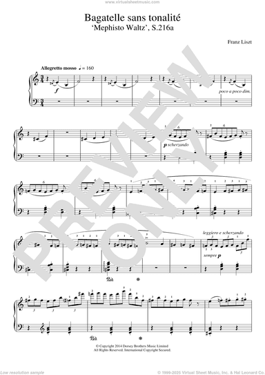 Bagatelle Sans Tonalite (Fourth Mephisto Waltz)