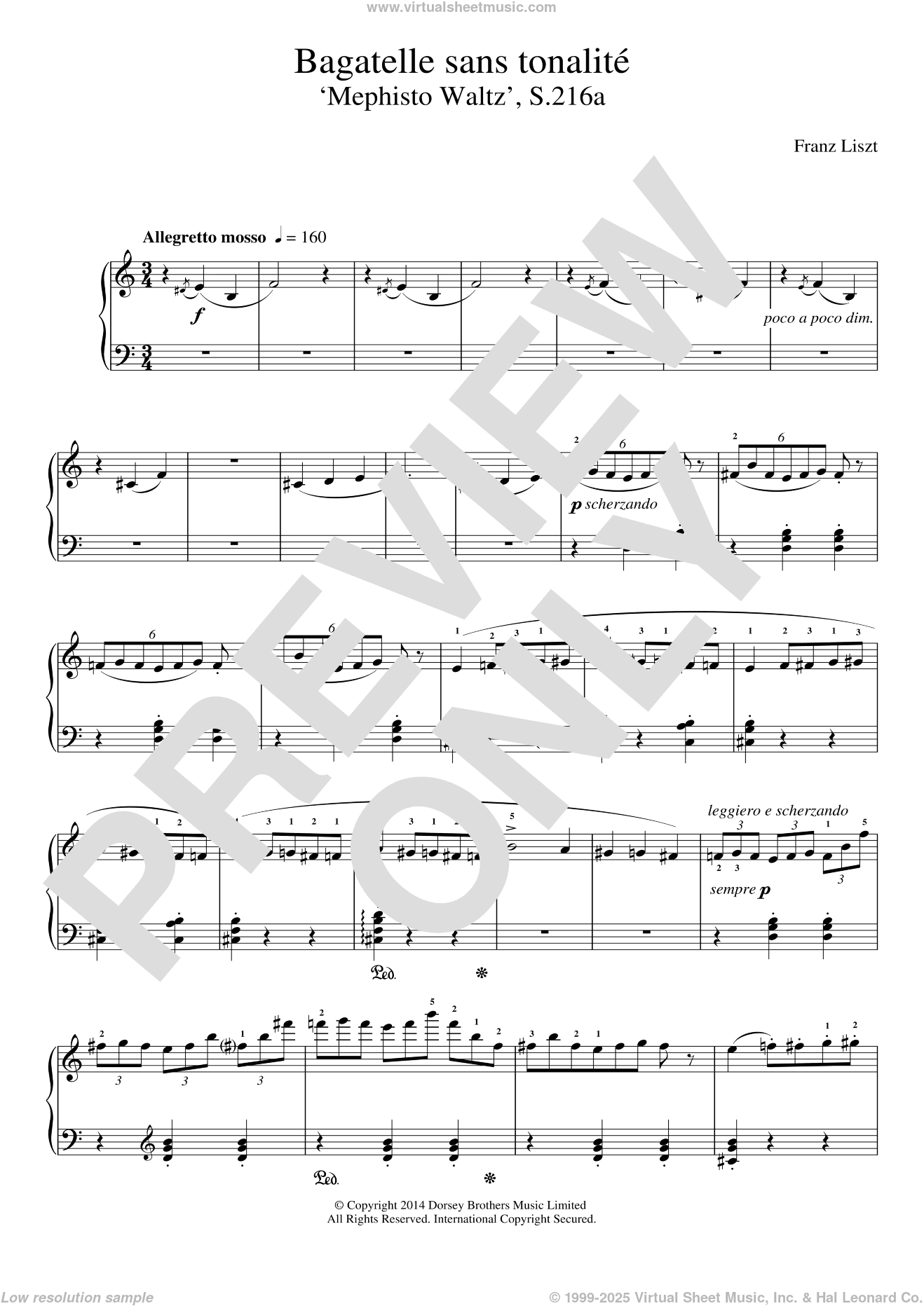 Bagatelle Sans Tonalite (Fourth Mephisto Waltz)