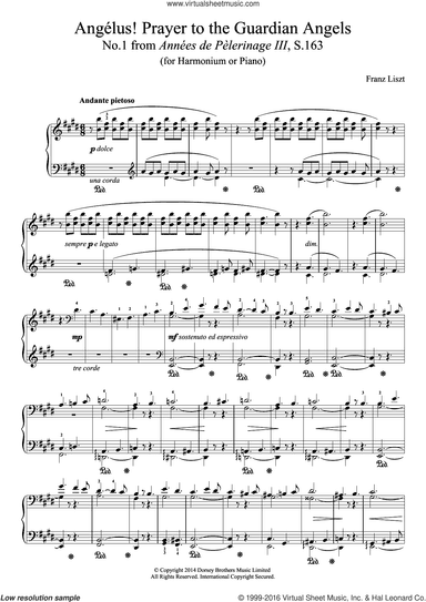 Annees De Pelerinage III, No.1: Angelus! Prayer To The Guardian Angels