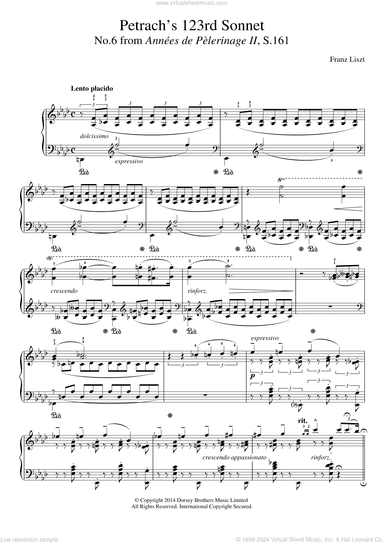 Annees De Pelerinage II, No.6: Petrarch's 123rd Sonnet