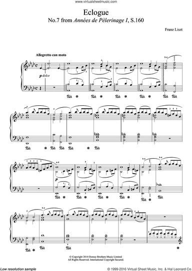 Annees De Pelerinage, No.7: Eclogue