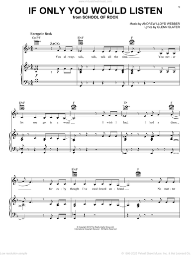 If Only You Would Listen (from School of Rock: The Musical)
