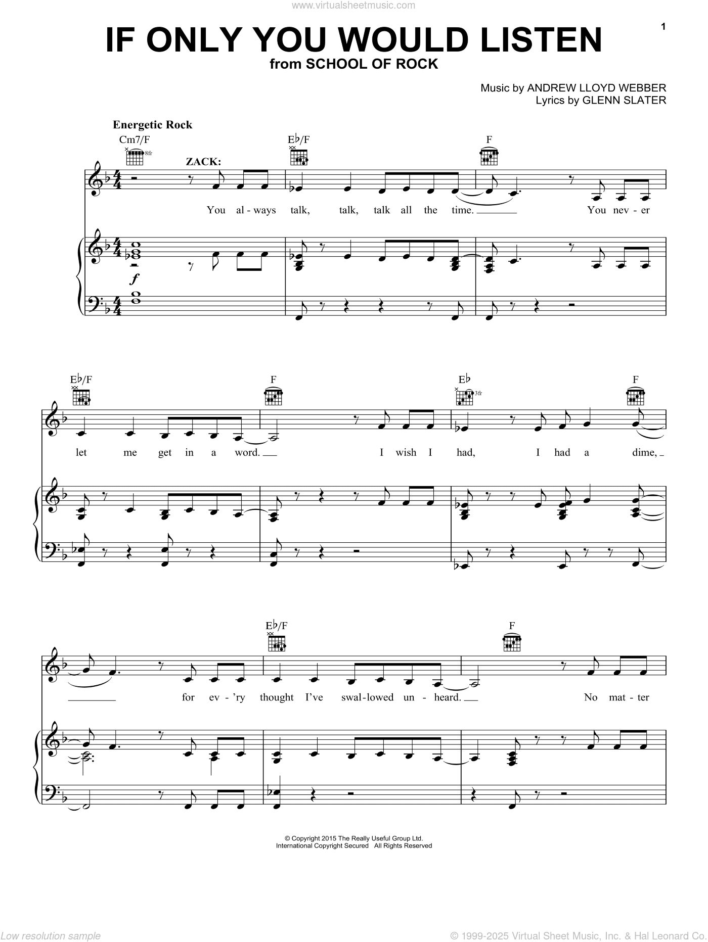 If Only You Would Listen (from School of Rock: The Musical)