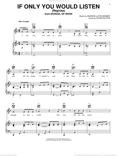 If Only You Would Listen (Reprise) (from School of Rock: The Musical)