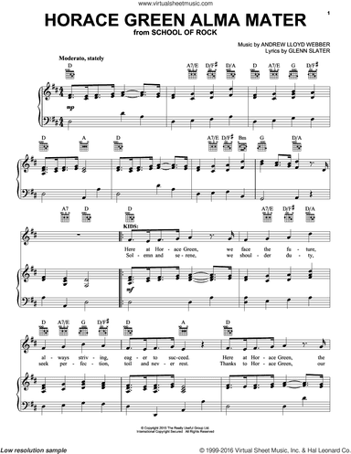Horace Green Alma Mater (from School of Rock: The Musical)