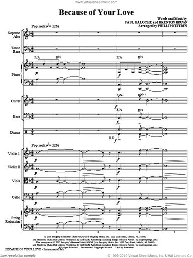 Because Of Your Love (arr. Phillip Keveren)