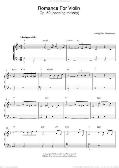 Romance For Violin And Orchestra, No.2 In F Major, Op.50